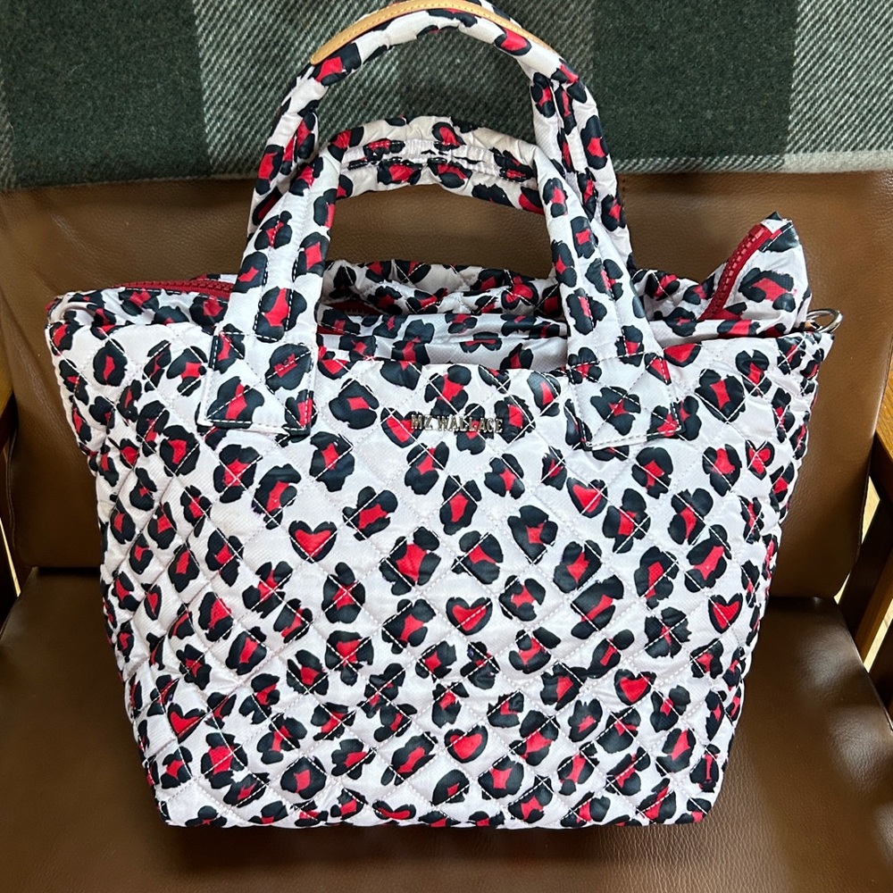 MZ Wallace Retro Heart leopard  Metro Tote Medium size. Excellent - Picture 10 of 12